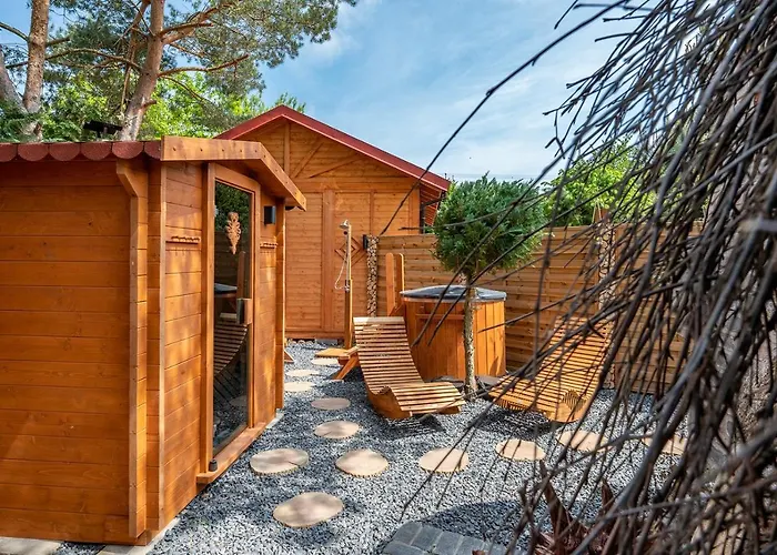 Сasa de vacaciones Forest Sauna Jacuzzi Balia Darłówko Rusko